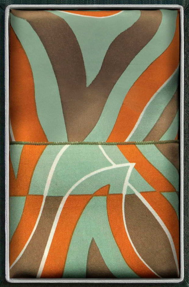SILK SCARF IN MENDUNG AQUA